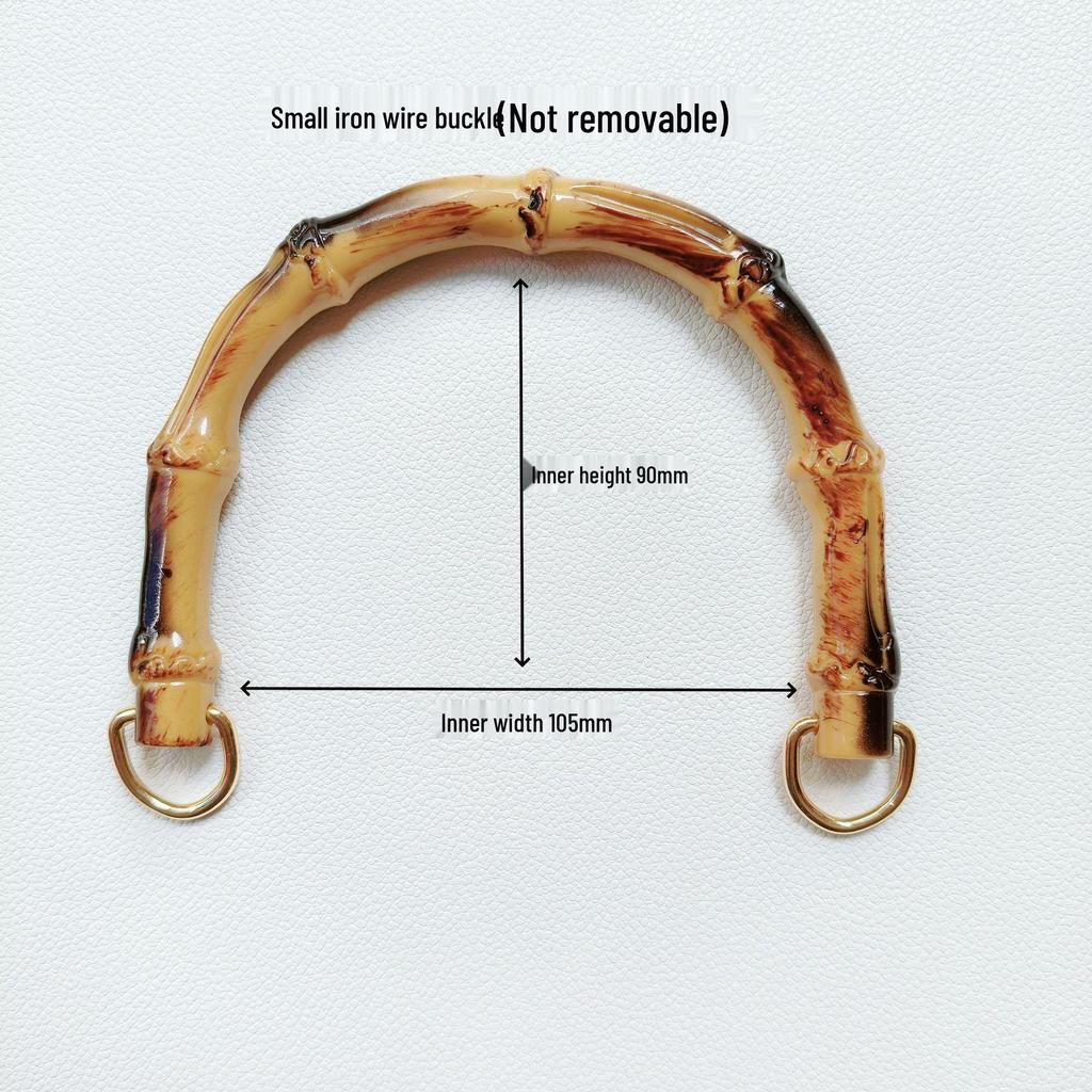 Bamboo Joint Handle Woven Basket & Handbag Hardware Accessories