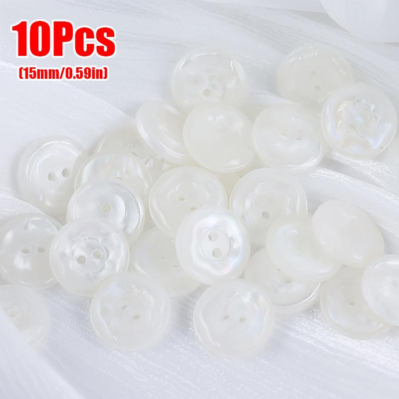 10 PIÈCES Blouse Tricot Scintillante pour Enfants avec Boutons Style Coquillage Florale Ronde 11,5 MM/15 MM