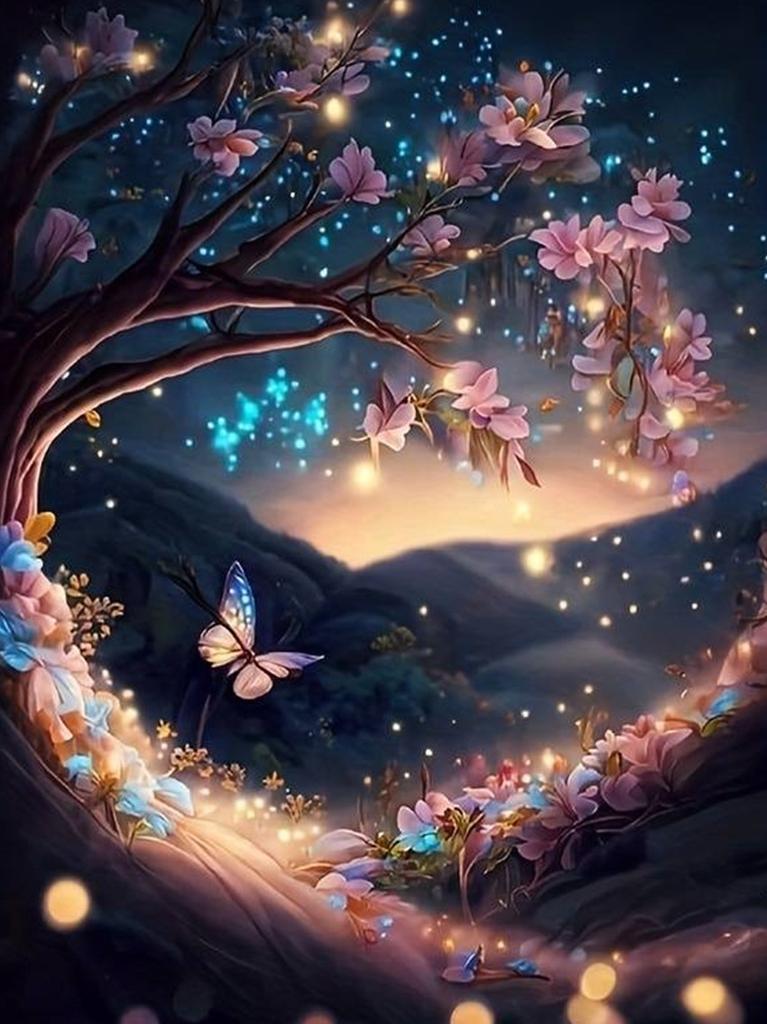 Diamond Painting 5D Full Diamond Painting DIY Square Diamond Round Diamond Home Landscape Moon Decoration Painting
