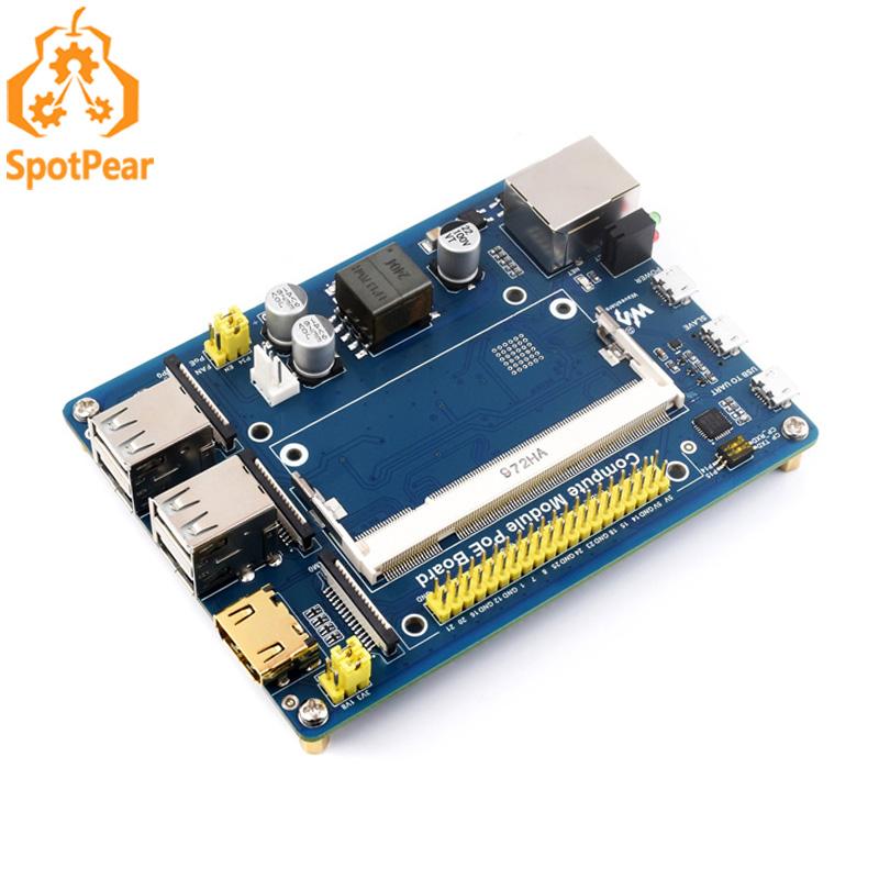PoE IO Expansion Board For Raspberry Pi Compute Module CM4S/CM3