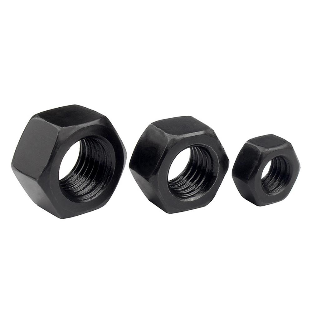 4.8 Grade Black Oxide Hexagon Nuts DIN934 GB6170 Carbon Steel Inch Size Nut UNC UNF BSW Thread Fastener 1/4" To 7/8"