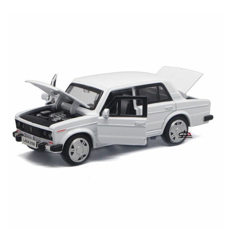 1:32 LADA 2106 Alloy Diecast Model Retro Russian Lada Vehicle Toy Sound & Light Children's Toy Kids Gift Birthday Present Boys