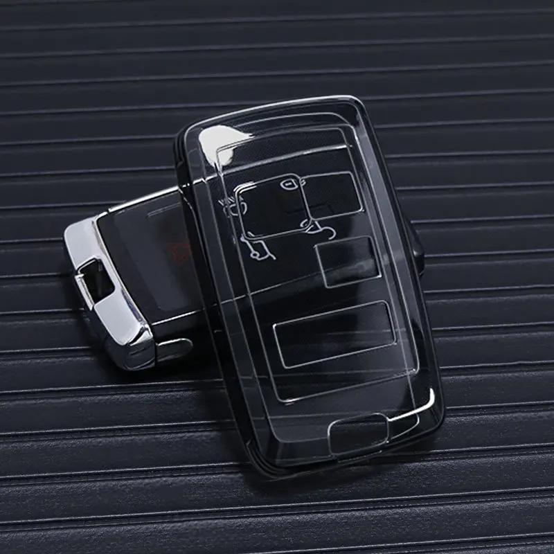 

TPU Car Key Case Transparent remote cover for Land Rover Range Rover Sport Velar Evoque Freelander Discovery Jaguar XF XJ XJL XE прозрачный черный