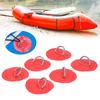 6pcs Inflatable Boat Kayak D  Pad Patch Marine Fixed Buckle with Elastic Bungee Cord(Black )