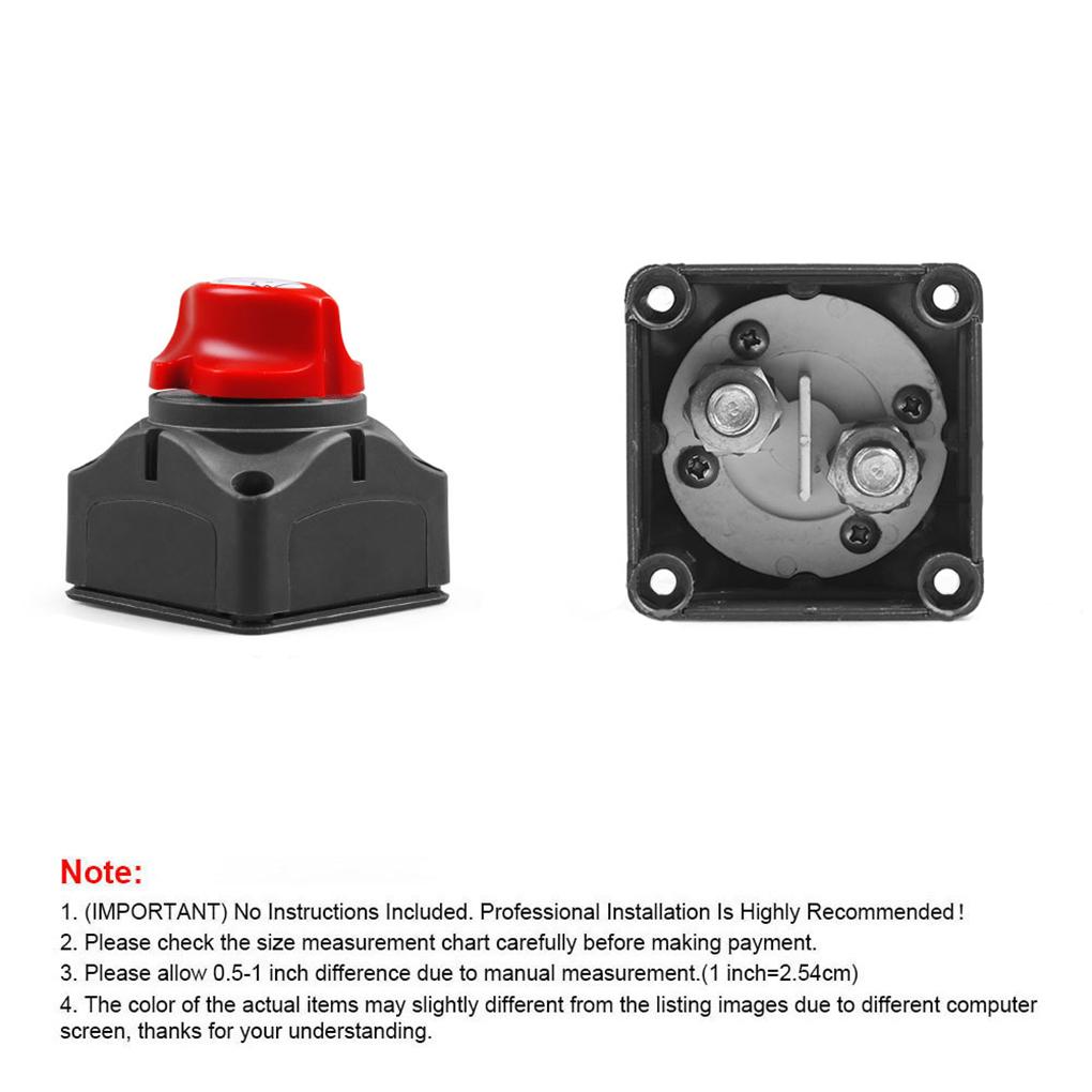 Battery Switch Power Disconnect Switch Rotary Battery Disconnect Isolator for Car Marine Boat