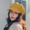 Beret Hats Exquisite Stitching Thick Woolen Casual All Match Decorative Winter Beret Caps for Women