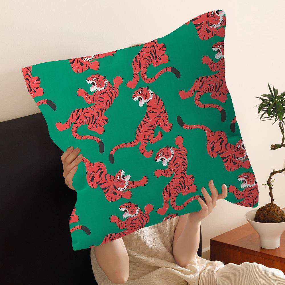 Animal Style Tiger Cushion Case Autumn Jungle Pillow Anime Pillow Sofa Bed Head Pillow Cover Cushion Cover 45x45 cm Fashion