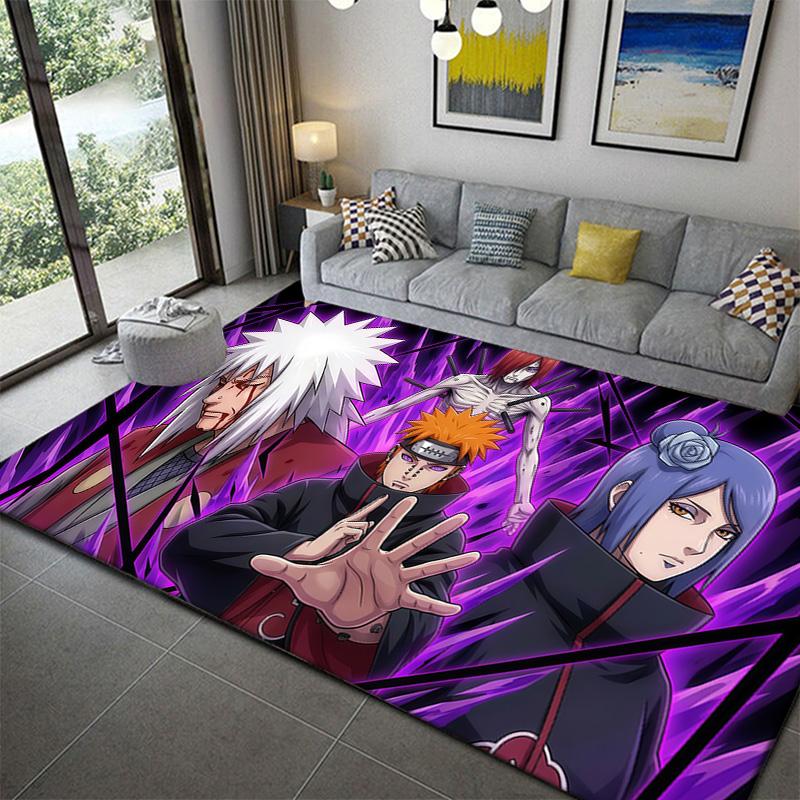 Naruto Mystic Ninja Symbol Area Rug Soft Washable Non-Slip Mat for Living Room