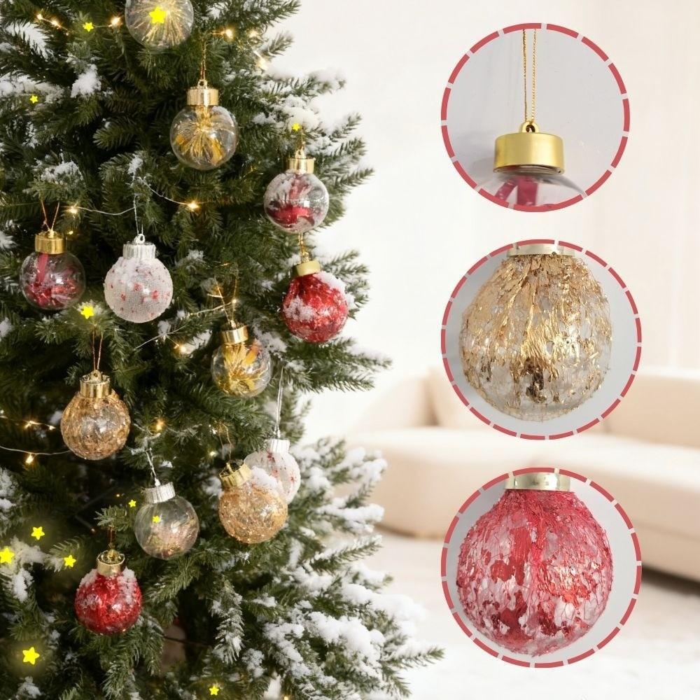 6 Stück Weihnachtskugeln Umweltfreundlicher Weihnachtsschmuck Dekokugel Baumschmuck Mall-Dekoration