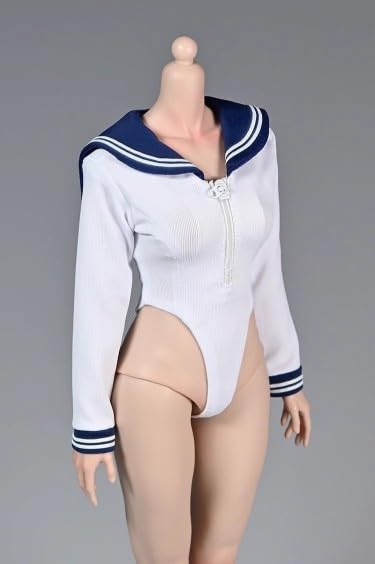 Corpo de Figura de Ação Escala Compatível com Uniforme de Marinheiro Especial de Garota de Ensino Médio Sexy e Traje de Banho de Ginástica e Cabeça Não Longa Metade [TOYBARJAPAN] 1/6