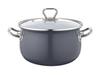 Enameled Pot Bliss 20Cm 3.8L With Lid Dark Gray