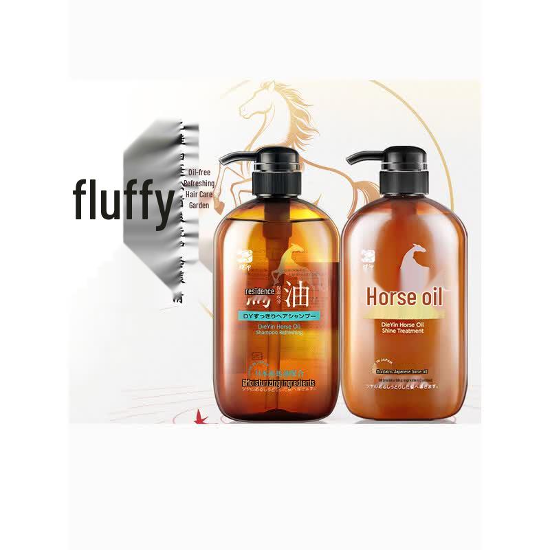 Butterfly Print Japanese Horse Oil Hair Care Set