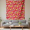 Christmas Tree and Candy Cane Pattern Patterned Tapestry Decorative Wall Hanging, Home Bedroom Living Room Decor