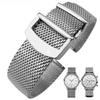 Waterproof Sweatproof Non-rusting Solid Steel Watch Strap for IWC Portofino Series 356501 391033 Woven Mesh Style Strap 20 22mm
