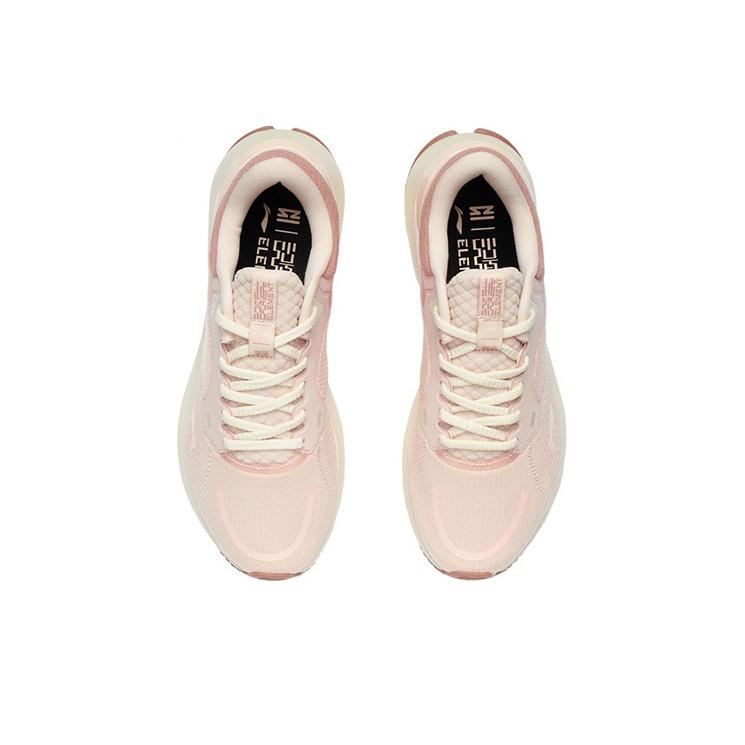 Li Ning Yue Ying Element Durable Breathable Low-Top Running Shoes Women sneakers Peach Orange ARHR188-3