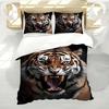 Tiger pattern 3D Printed Duvet Cover Wildlife Theme Soft Comfortable Bedding Set For Teens Adults Quilt Cover Set Pillowcases