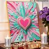 Kit de Peinture Perles Cœur Coloré 30x40cm Art Diamant Perles DIY Sans Cadre pour Adultes et Débutants Art Gemme Fait Main Décor Mural Maison & Idée Cadeau