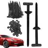 100 PEZZI Fibbia Nera in Nylon per Fascetta Universale Strumento Fascetta in Plastica Multiuso Fascette Nere in Nylon Autobloccanti Heavy Duty