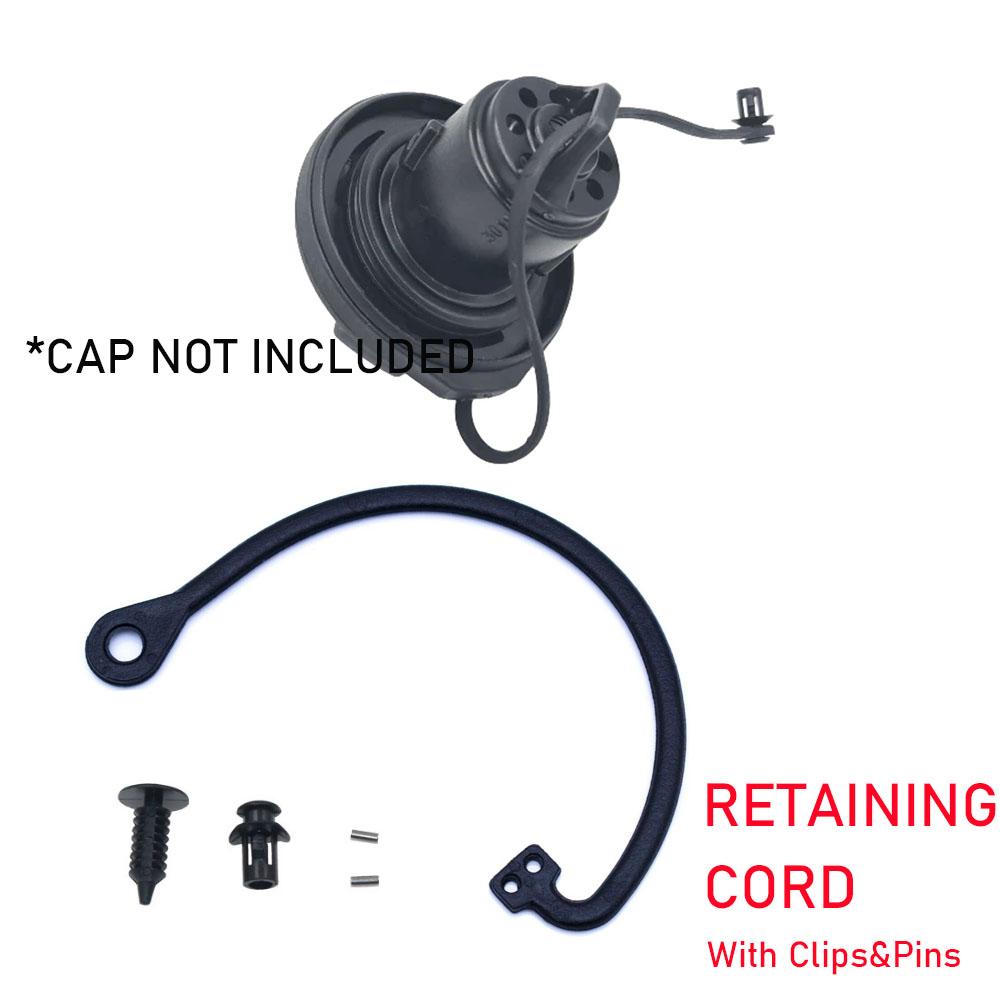 

For Fiat 500 Punto Panda Stilo Ducato Doblo Car Fuel Cap Cord Strap Inside Cover Rope With Clips And 2pin Exterior Accessories чорний