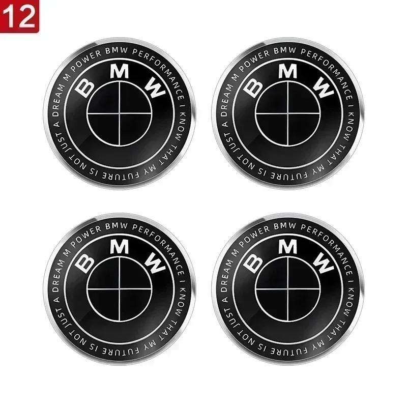 4PCS 56MM 60MM 65MM Car Emblem Wheel Center Hub Caps Stickers for BMW E32 E34 E53 E64 F10 F20 F30 X1 X3 X5 X6 E71 E90 E91
