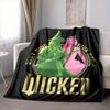 1Pc Magic Flannel Blanket, Soft And Comfortable, Casual Warm, Camping Travel, Christmas, Halloween Xmas Gift N14