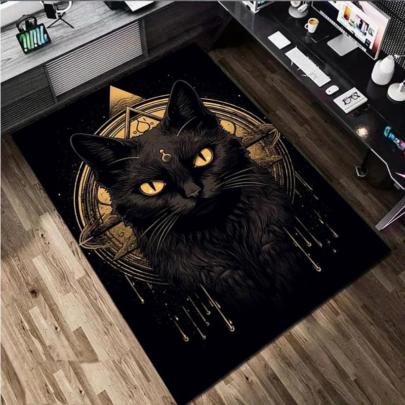 Katze Tier Teppich Haus Teppich Büro Dekorativer Teppich Für Wohnzimmer Schlafzimmer Fußmatte Boden Teppich Computer Stuhl Bereichsteppich