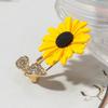 Sunflower Diamond Brooch: Floral Temperament Suit Accessory