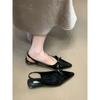 Beautiful French Pointed Bow Bag Head Sandals New Niche Design Sense Versatile Commuter Dating Women's Shoes