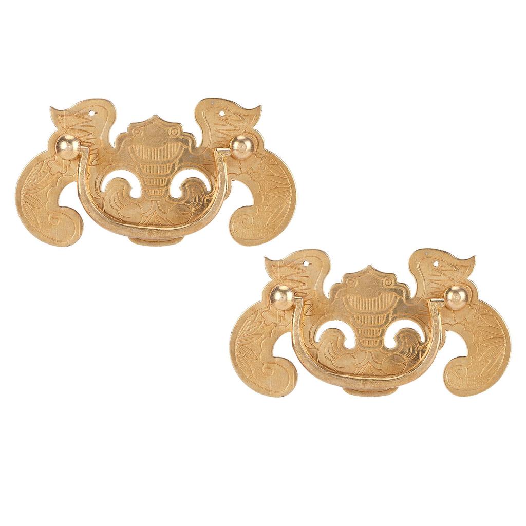 2 Sets Retro Style Handle BatShape Antique Furniture Hardware Handle for Wooden Cupboard Door