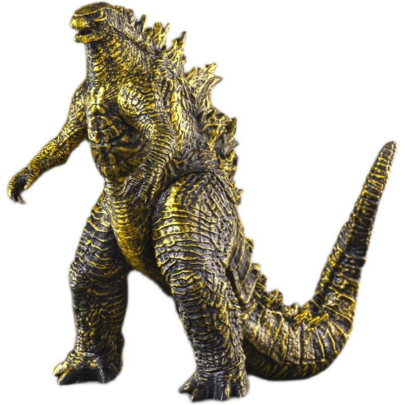 King Of The Monsters Gold Color Godzilla Movie Action Figure Soft Rubbe PVC Model Movable Joints Dinosaur Kids Toys Gift