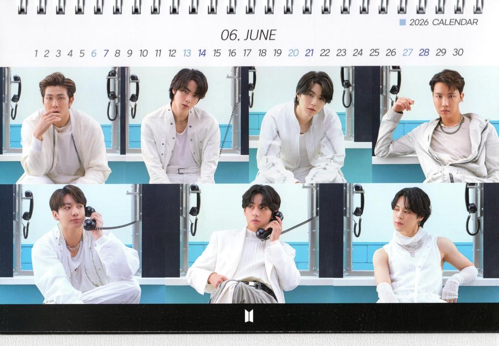 BTS 2026–2027 Desk Calendar + Stickers (2-Year K-POP Photo Calendar)