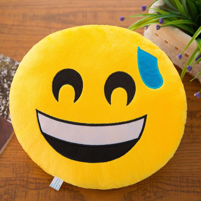 32cm Cute Funny Face Plush Pillow Angry Emotion Cushion Soft Nap Toy for Kids Indoor Decor Holiday Gift