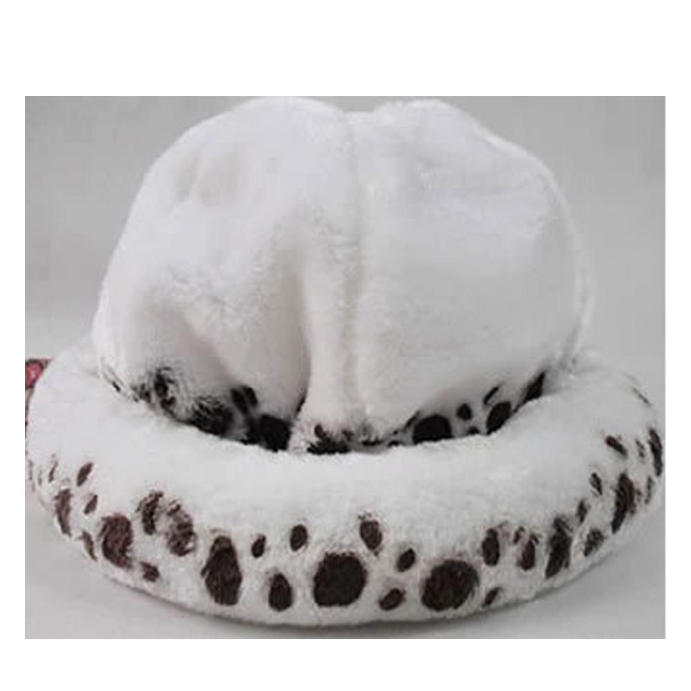 Anime Cosplay Hat White Plush Hat With Black Spots For Halloween Cosplay Classic Japanese Anime Character Costume Headpieces