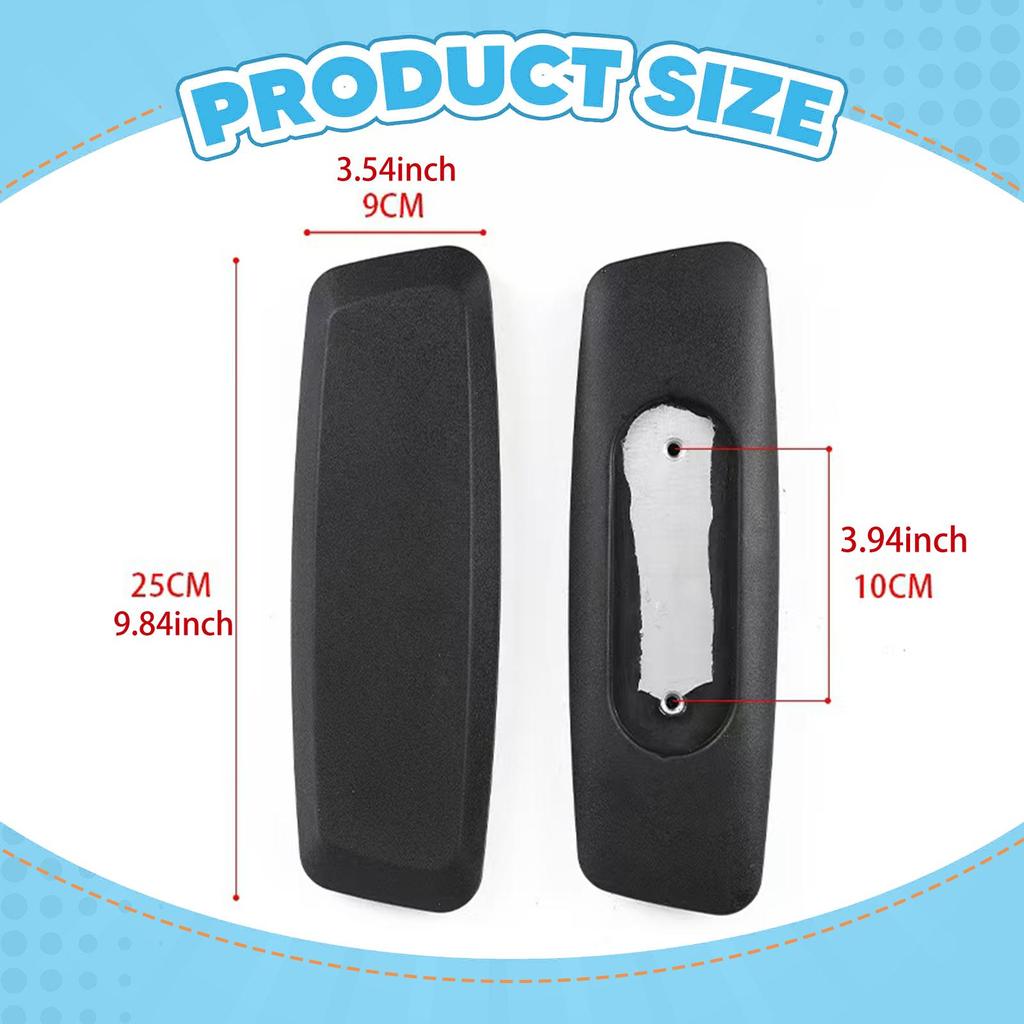 2Pcs Office Chair Armrest Arm Pads Caps Office Chair Arm Rest Accessories Waterproof Easy To Install Spare Parts PU Leather