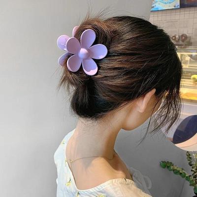 Spring Summer New Candy-colored Grab Clip Sweet Flower Hair Card Girls Fashion Headwear Women Elegant Sexy Hairpin Shark Clips