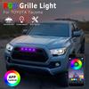 4pcs 12V RGB Colorful Front Grille LED Light Wiring Harness Kit For Toyota Tacoma 2016 2017 2018   w/TRD Pro APP Control