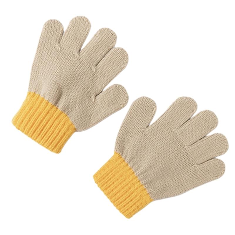 

Infant Stretchable Mittens Cozy Thermal Gloves For 2-4 Years Old Baby Breathable Design Winter Mittens бежевый