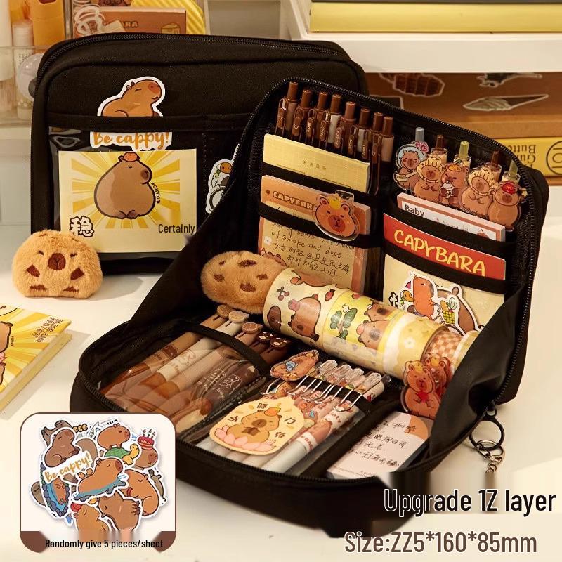 Capybara Large Capacity Pencil Case for Girls and Boys In Primary and Junior High School
