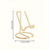 1PC Golden Desktop Mobile Phone Holder, Simple Desktop Reading Display Holder Business Card Holder