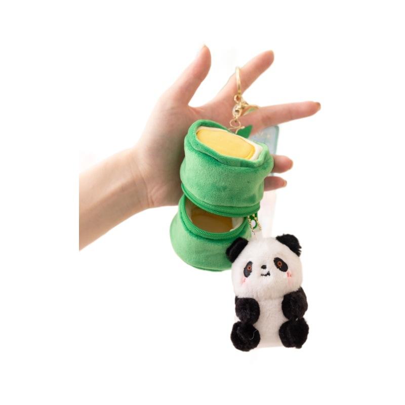 Cartoon Capibara Capybara Doll Plush Toy Hamburger Capybara Panda Small Pendant Bag Keychain