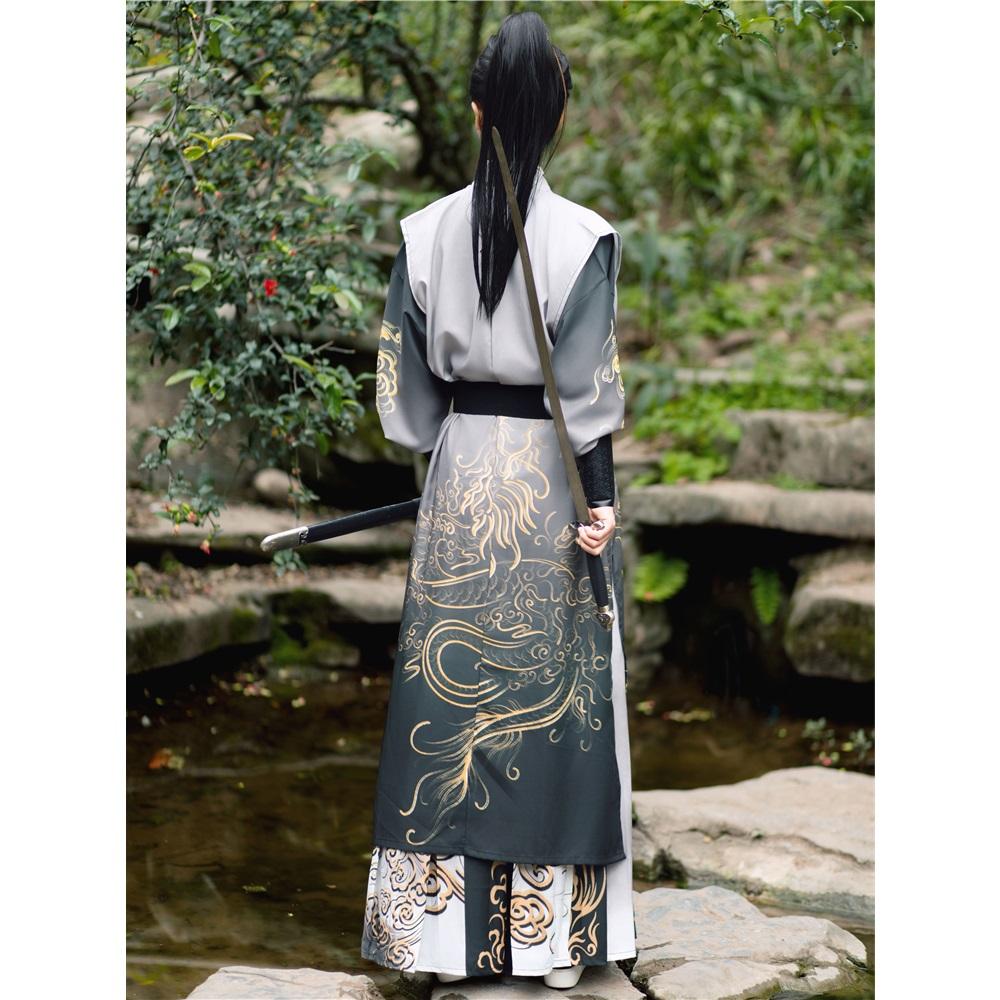 Chinese Song Dynasty Style Hanfu For Male Knights Daily Set