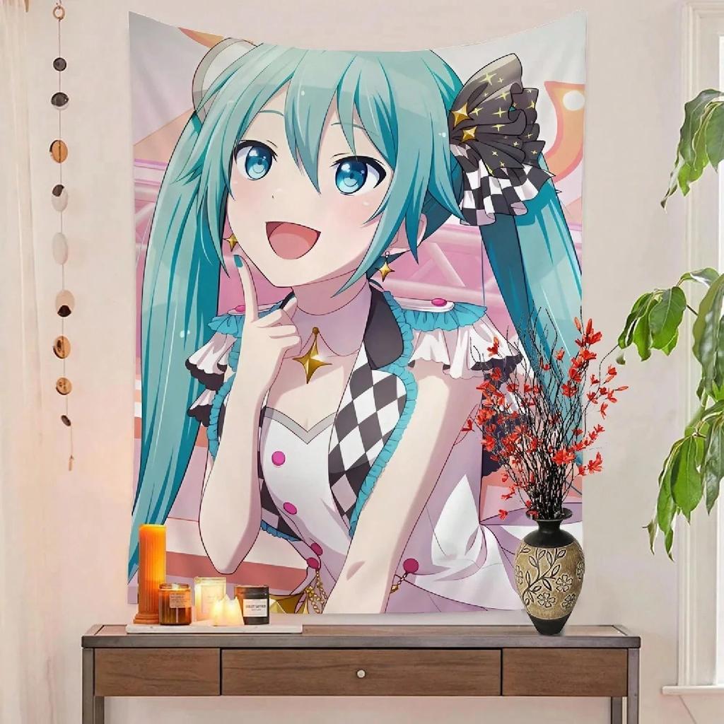 Virtual Idol HHatsunes MMikU Tapestry Printed Large Wall Tapestry Art Science Fiction Room Home Decor Decor