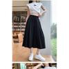 Ice Silk Skirt Pants for Women's Summer New High Waisted Slim Effect Loose Casual Wide Leg Classic Cropped Pants
