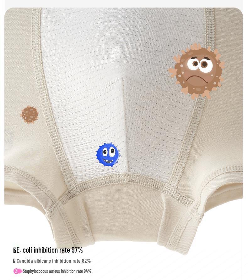 Silke Antibakteriell Gutter Ren Bomull Boksershorts for Barn