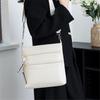 Women's PU Leather Shoulder Bag Multi-layered Messenger Bag Casual Crossbody Bag Soft Zipper Bag