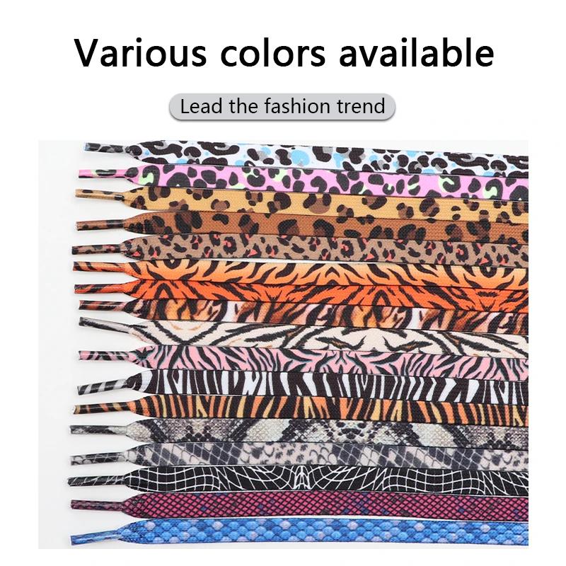 1 Paio Lacci per Scarpe con Fantasia Animale Piatto Lacci per Scarpe da Ginnastica AF1/AJ Lacci per Scarpe Lacci per Scarpe Stampa Tigre/Serpente/Leopardo 120/140/160CM Lacci per Scarpe