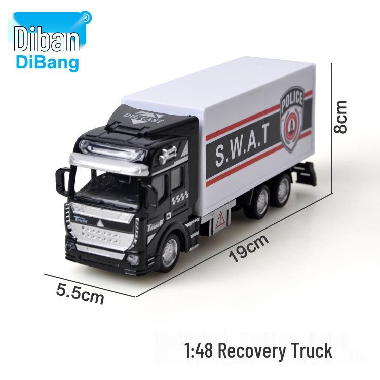 Children's Pull-Back Alloy Fire Ladder Truck Toy