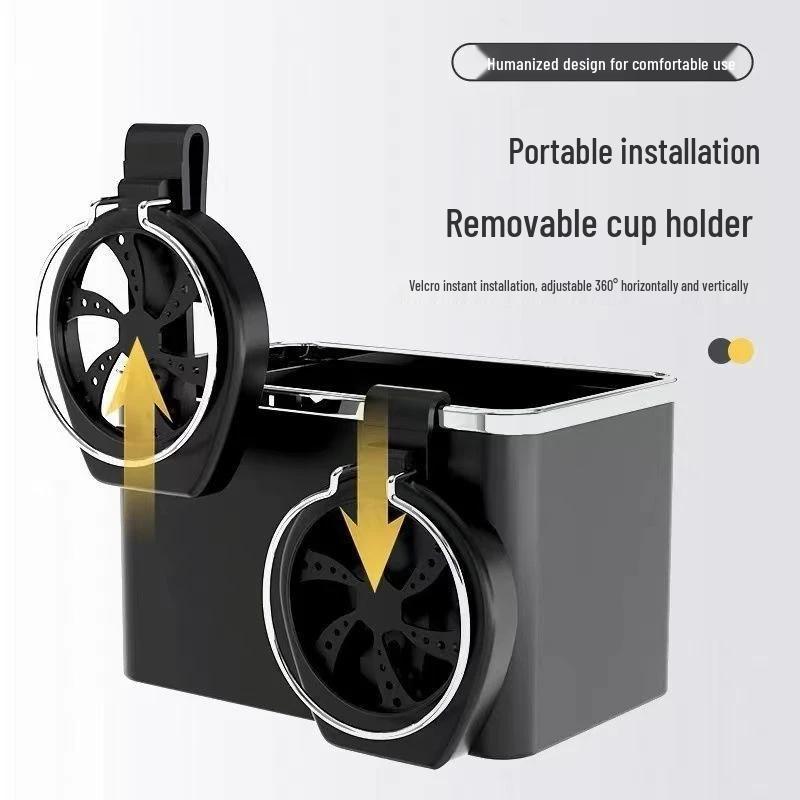 Multifunctional Car Armrest Organizer: Tissue Holder, Interior Storage, Cup Holder