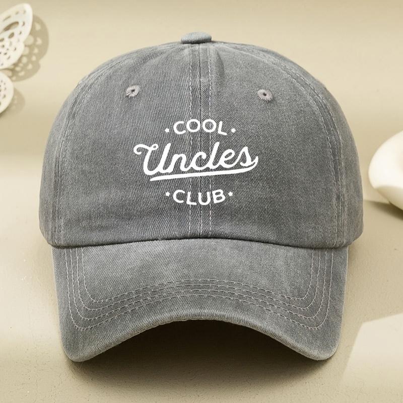 

COOL UNCLES CLUB Letter Cartoon Print Women s Hat New Baseball Cap for Men and Women, Versatile Peaked Cap сірий