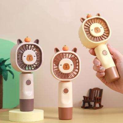 Handheld Fan Multi-Speed Adjustable Capybara Design Quiet Operation USB Rechargeable Portable Cooling Fan